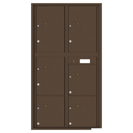 6 Parcel Doors Unit - 4C Wall Mount Max Height - 4C16D - 6P - Select Commercial Mailboxes