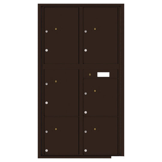 6 Parcel Doors Unit - 4C Wall Mount Max Height - 4C16D - 6P - Select Commercial Mailboxes