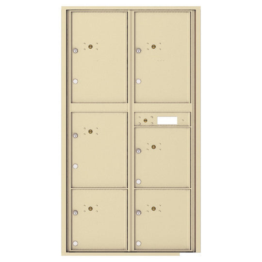6 Parcel Doors Unit - 4C Wall Mount Max Height - 4C16D - 6P - Select Commercial Mailboxes