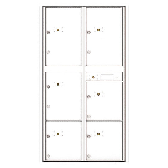 6 Parcel Doors Unit - 4C Wall Mount Max Height - 4C16D - 6P - Select Commercial Mailboxes