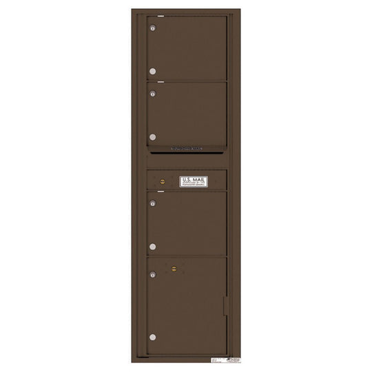 3 Oversized Tenant Doors with 1 Parcel Locker and Outgoing Mail Compartment - 4C Wall Mount Max Height Mailboxes - 4C16S - 03 - Select Commercial Mailboxes