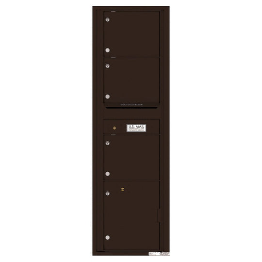 3 Oversized Tenant Doors with 1 Parcel Locker and Outgoing Mail Compartment - 4C Wall Mount Max Height Mailboxes - 4C16S - 03 - Select Commercial Mailboxes