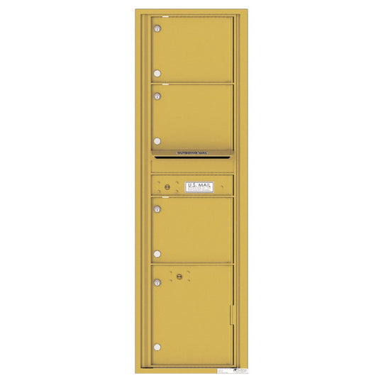 3 Oversized Tenant Doors with 1 Parcel Locker and Outgoing Mail Compartment - 4C Wall Mount Max Height Mailboxes - 4C16S - 03 - Select Commercial Mailboxes