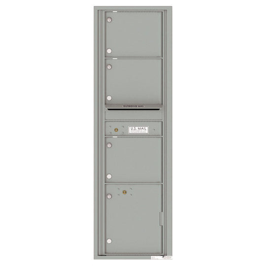 3 Oversized Tenant Doors with 1 Parcel Locker and Outgoing Mail Compartment - 4C Wall Mount Max Height Mailboxes - 4C16S - 03 - Select Commercial Mailboxes