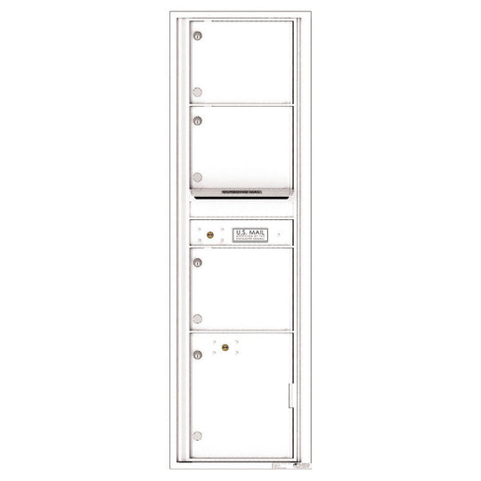 3 Oversized Tenant Doors with 1 Parcel Locker and Outgoing Mail Compartment - 4C Wall Mount Max Height Mailboxes - 4C16S - 03 - Select Commercial Mailboxes