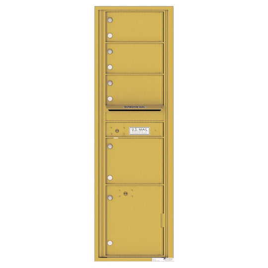 4 Oversized Tenant Doors with 1 Parcel Locker and Outgoing Mail Compartment - 4C Wall Mount Max Height Mailboxes - 4C16S - 04 - Select Commercial Mailboxes