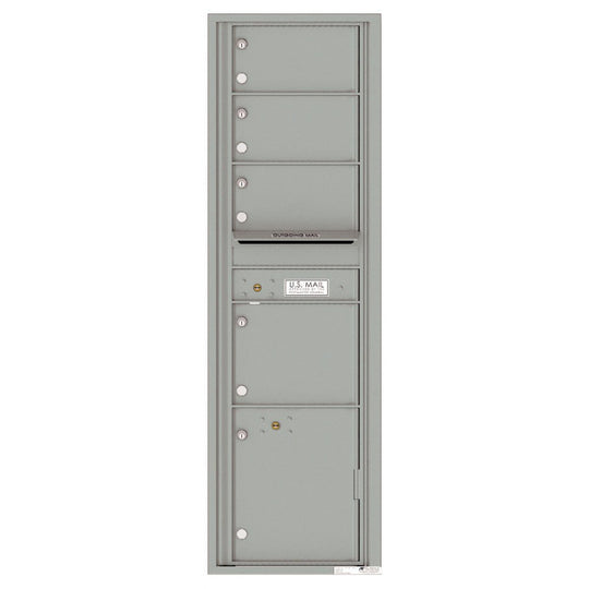 4 Oversized Tenant Doors with 1 Parcel Locker and Outgoing Mail Compartment - 4C Wall Mount Max Height Mailboxes - 4C16S - 04 - Select Commercial Mailboxes