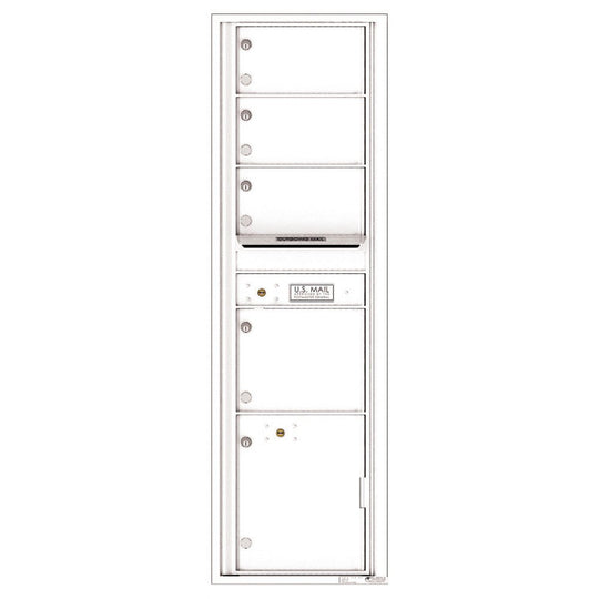4 Oversized Tenant Doors with 1 Parcel Locker and Outgoing Mail Compartment - 4C Wall Mount Max Height Mailboxes - 4C16S - 04 - Select Commercial Mailboxes