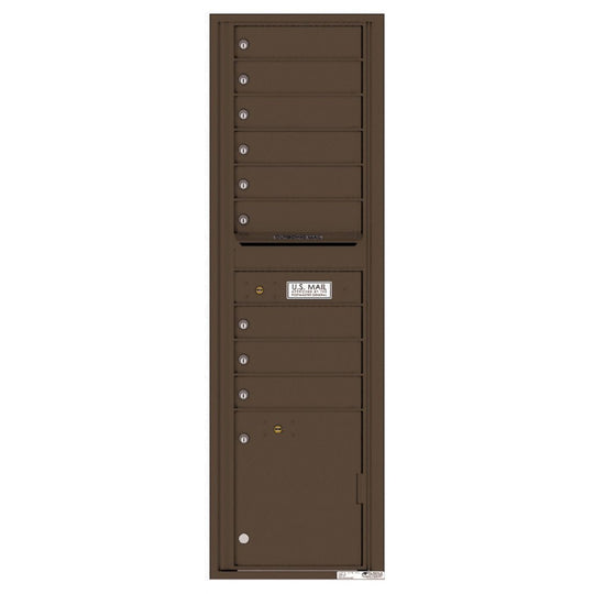 9 Tenant Doors with 1 Parcel Locker and Outgoing Mail Compartment - 4C Wall Mount Max Height Mailboxes - 4C16S - 09 - Select Commercial Mailboxes