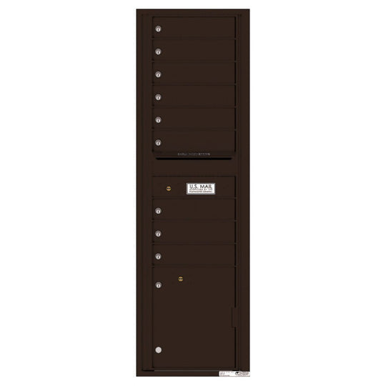 9 Tenant Doors with 1 Parcel Locker and Outgoing Mail Compartment - 4C Wall Mount Max Height Mailboxes - 4C16S - 09 - Select Commercial Mailboxes