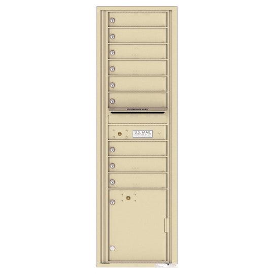 9 Tenant Doors with 1 Parcel Locker and Outgoing Mail Compartment - 4C Wall Mount Max Height Mailboxes - 4C16S - 09 - Select Commercial Mailboxes