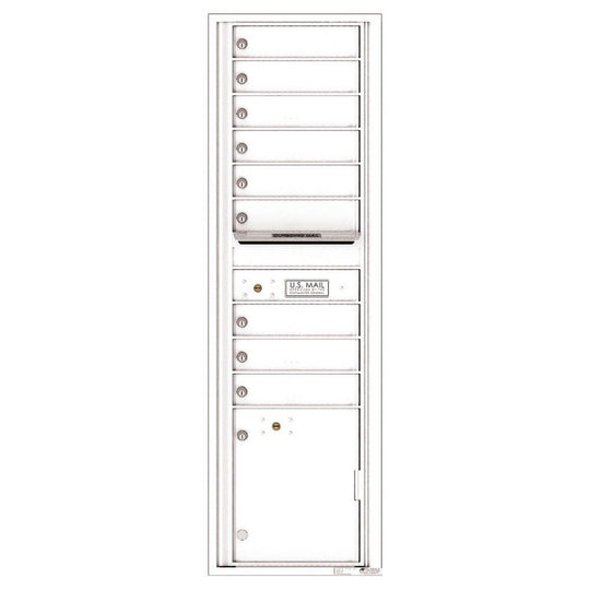 9 Tenant Doors with 1 Parcel Locker and Outgoing Mail Compartment - 4C Wall Mount Max Height Mailboxes - 4C16S - 09 - Select Commercial Mailboxes