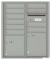 10 Tenant Doors with 2 Parcel Lockers and Outgoing Mail Compartment - 4C Wall Mount Max Height Mailboxes - 4CADD-10