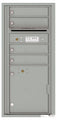 4 Tenant Doors with 1 Parcel Locker and Outgoing Mail Compartment - 4C Wall Mount ADA Max Height Mailboxes - 4CADS-04