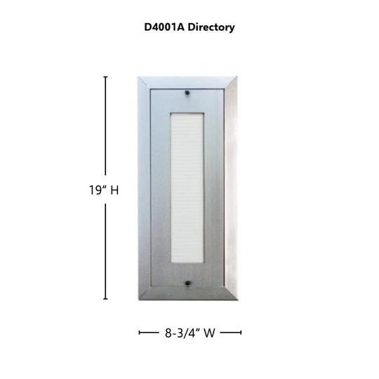 Directory - Surface Mounted - 40 Name Capacity - D4001SP - Select Commercial Mailboxes