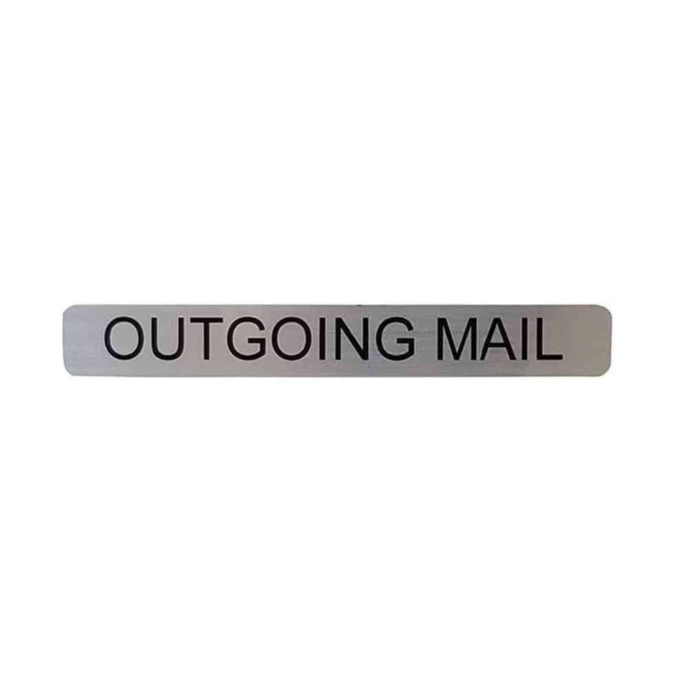 CBU Decal Label for Outgoing Mail Hood - Silver Adhesive with Black Lettering 'Outgoing Mail' - K91156 - Select Commercial Mailboxes