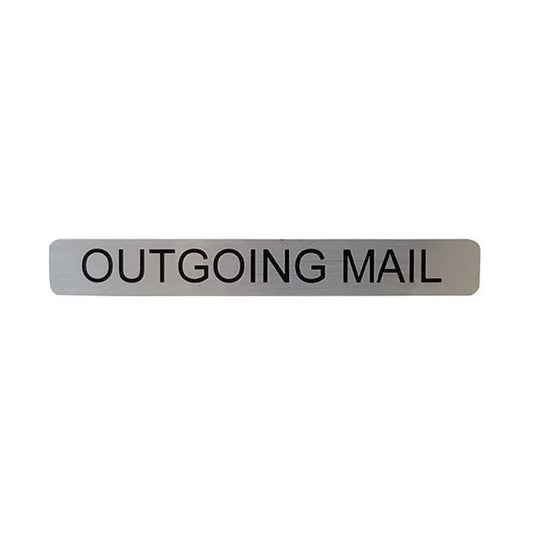 CBU Decal Label for Outgoing Mail Hood - Silver Adhesive with Black Lettering 'Outgoing Mail' - K91156 - Select Commercial Mailboxes
