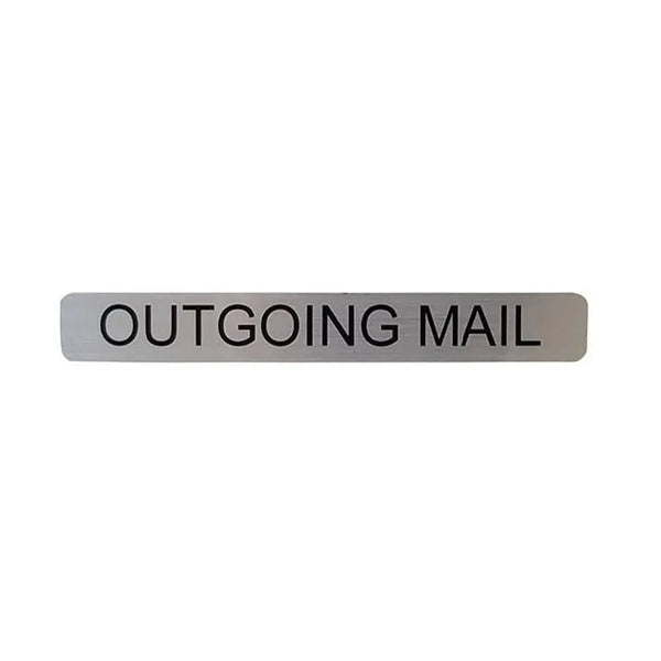 CBU Decal Label for Outgoing Mail Hood - Silver Adhesive with Black Lettering 'Outgoing Mail' - K91156 - Select Commercial Mailboxes